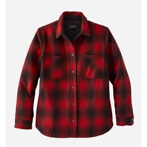 Pendleton red Shirt Jacket Quilted Lining Small